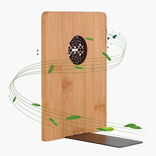 Estantería ajustable de madera con gran capacidad de almacenamiento y sujetalibros integrados 4