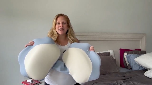 Meiz Coussin de grossesse rafraîchissant et soyeux pour dormir, 165,1 cm pour femme enceinte avec housse en jersey de soie rafraîchissante, gris Meiz Coussin de grossesse rafraîchissant et soyeux pour dormir, 165,1 cm pour femme enceinte avec housse en jersey de soie rafraîchissante, gris
