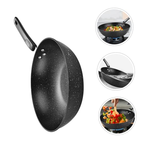 Wok pequeño antiadherente de piedra Maifan HEALLILY miniatura 3