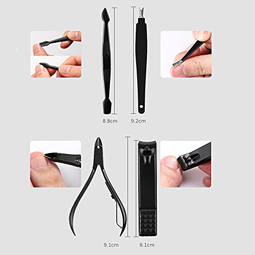 Pediküre-Set aus Edelstahl,15-teiliges Nagelknipser-Set,Professioneller Nagelschneider Grooming Kit für Finger und… – Bild 4