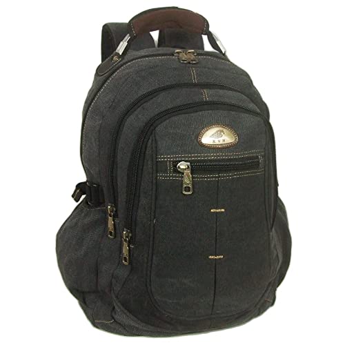 Mochila Notebook Lona Reforçada Viagem Acampamentos Esportivo 9801 (Preto)