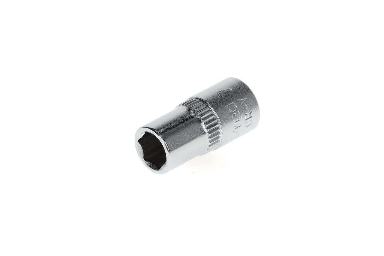 Gedore Red Red Gedore Socket, 1/4" 6.3 Mm Drive, Hexagonal, 7 Mm Af, Tool, R41000703, Steel