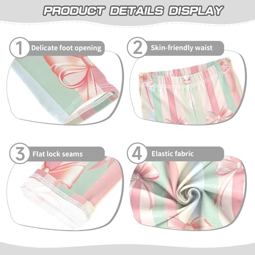 Toddler Girls Leggings Printed Yoga Pants Leggings Vector Pattern with Bows for Kids3