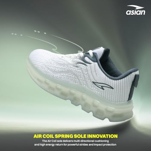 Image of ASIAN Powerplay-29 Men's Running Shoes | Fire-Pattern Design with HexaFlow TPU Sole | Fish-Scale Yarn Upper Shoe | Premium Athletic Sporty Sneakers