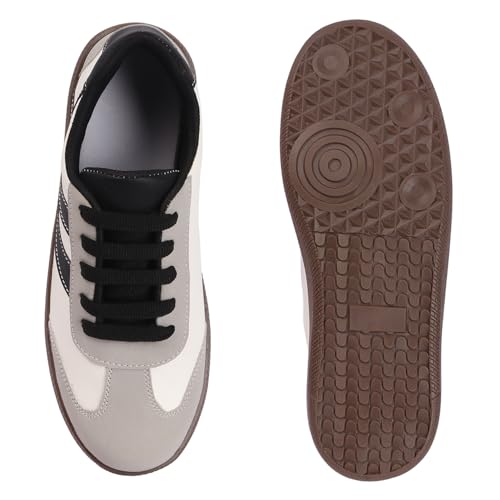 Image of PrasKing Women's Sneakers | Cushioned Non-Slip Grip Sole| Trendy & Stylish Modern Sneakers | Everyday Wear for Walking, College & Outings