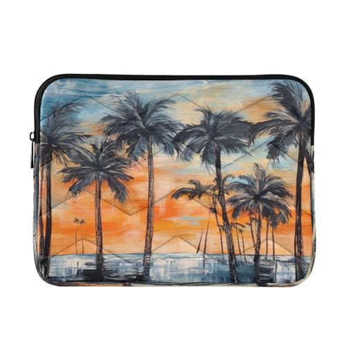Funda para portátil con diseño de palmeras para laptops 13-14 pulgadas miniatura 1
