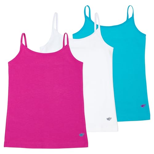 Lucky & Me | Emma Girls Camisoles | Longer Length w/Adjustable Straps | Tagless | Wear on Its Own Or Layering Top | 3-Pack