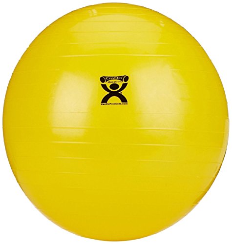 Rolyan Energizing Exercising Balls, Yellow 17 3/4", Vinyl Therapy Ball for Physical