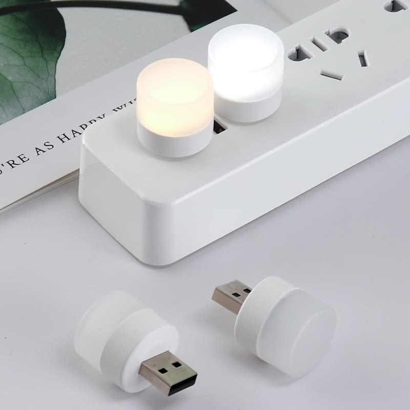 10PCS Night Light LED Mini Light Bulb Plug in Night Light Small Night Lights Warm White USB Light — view 4