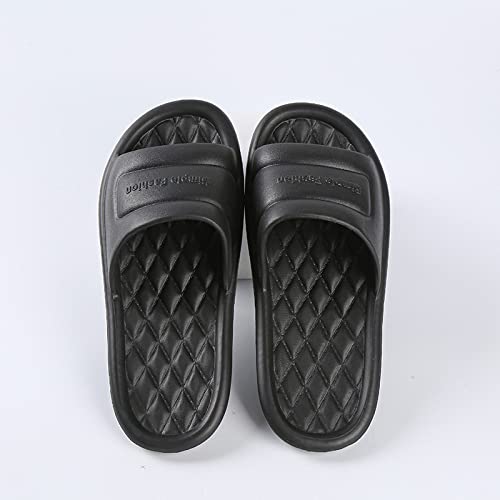 Acupoint Massage Slippers Shoes,Relief Fasciitis Sandals Slippers,Men and Women Couple Sandals and Slippers, Non-Slip Soft Bottom Wear-Resistant Slippers,Black,39-40