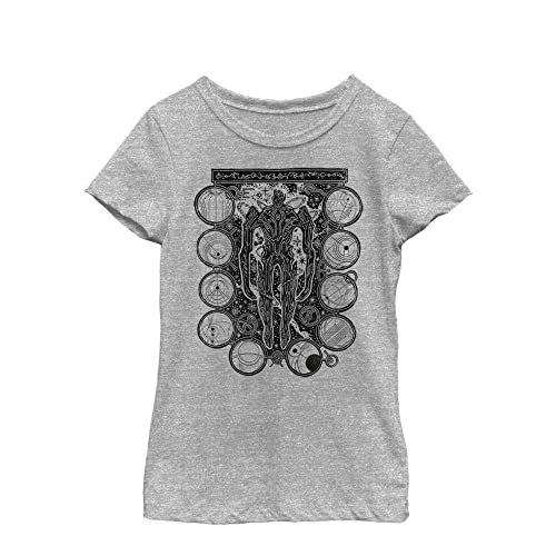 T-shirt Eternals Marvel fille en coton gris chiné à motif style tampon