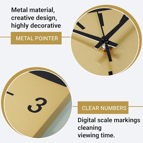 Horloge murale en métal design moderne décoration de luxe - 5