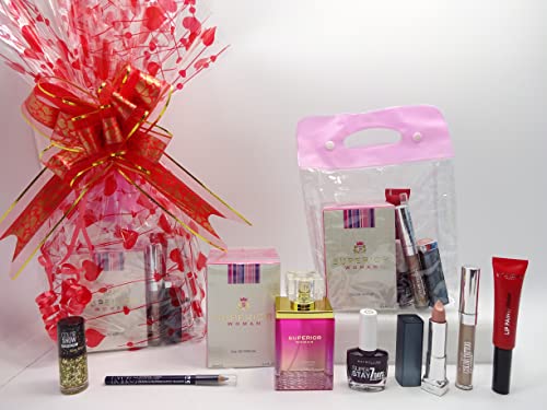 Panier cadeau de Saint-Valentin parfum longue tenue et maquillage zéro défaut