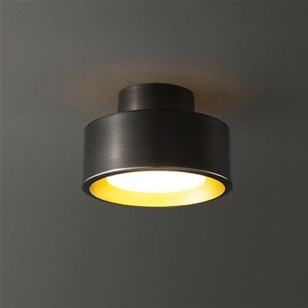Plafonnier rond en cuivre moderne et acrylique de 5,9 pouces pour couloir