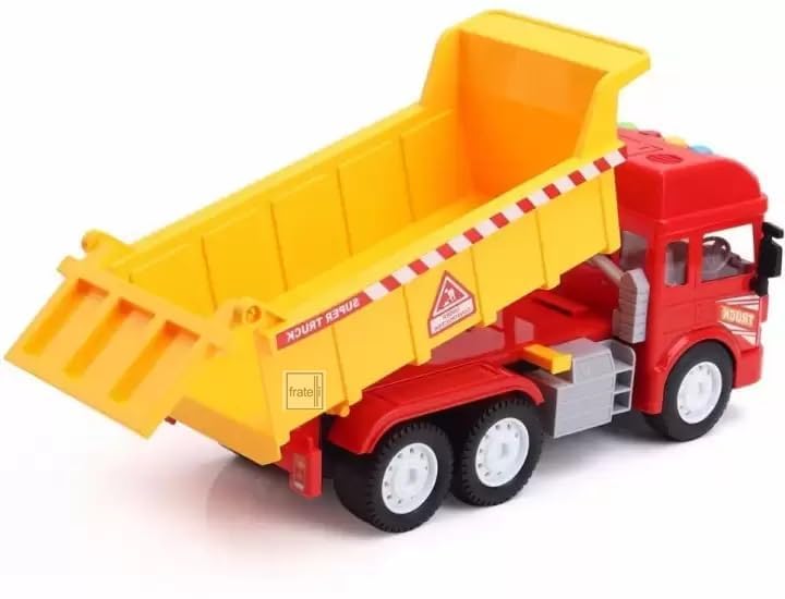 FRATELLI Big Size Exclusive Toys for Kids|Boys|Girls (Dumper Truck with Music) (Dumper Truck), Red & Yellow 1