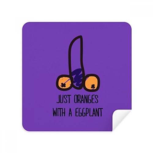 Nettoyage aubergine drôle pour tissu lunettes et nettoyeur écran téléphone portable