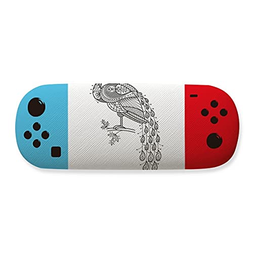 Étui de rangement pour lunettes motif peafowl avec peinture d'oiseau coloré