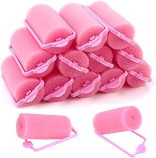 wordmouk 32 Pieces Foam Sponge Hair Rollers Pink Hair Rollers Soft Sponge Curlers DIY Hair Styling Hairdressing Tools for Women and Kids (30 mm)