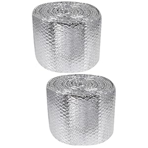 DOITOOL Double Bubble reflecterende folie dubbele isolatiedeken voor warmwaterboilers buisisolatie isolatiefolie uitrusting raamisolatie voor de winter bubbel isolatie