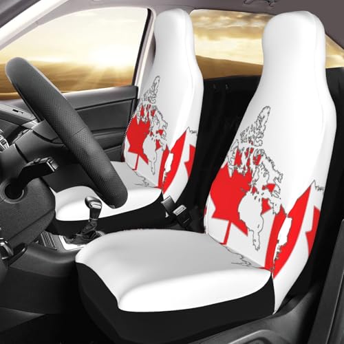 Fundas de asiento de coche antideslizantes de mapa de Canadá para proteger contra el desgaste diario 2