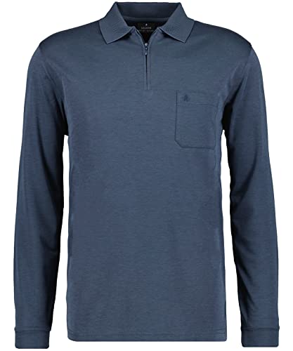 Preisvergleich Produktbild RAGMAN Herren Softknit-Poloshirt Langarm mit Zip 6XL, Azur-778