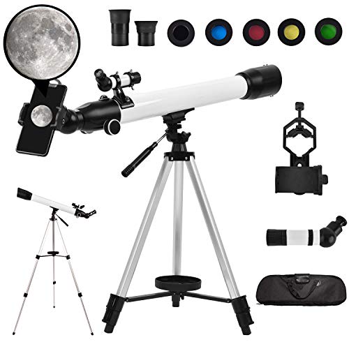 Telescope for Kids Beginners Adults, 70mm Astronomy Refractor Telescope with Adjustable Tripod - Perfect Telescope Gift for Kids