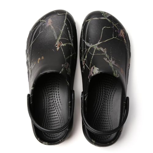 Image of Meidiastra Men Chef Clogs Slip Resistant Garden Clogs with Arch Support Safety Nursing Shoes Work Shoes Water Oil Resistant for Men Food Service