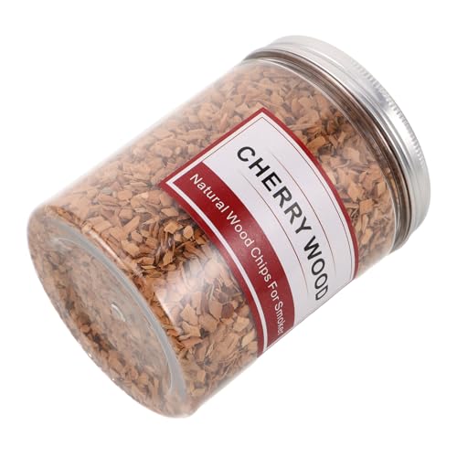 Parliky Copeaux de Bois de Cerisier pour Barbecue 125 G Morceaux de Bois Naturels pour Fumage Prolongé Allumage Rapide pour Camping Cuisine en Plein Air