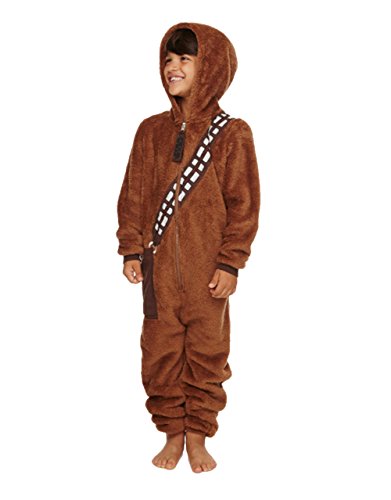 Star Wars Onesie, Kids Chewbacca Hooded Jumpsuit Brown, Medium, Age 7 - 9