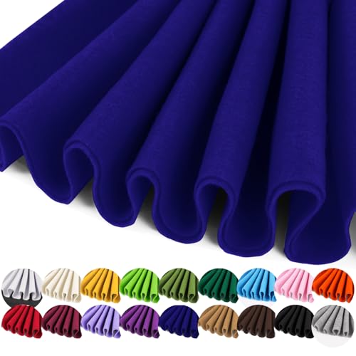 Image of IONTACH 36 inch X 36 inch Royal Blue Soft Felt Fabric 1.6mm Thick | Felt Sheets for Crafts, Embroidery, Patchwork, Liner, School Projects, Home Decoration