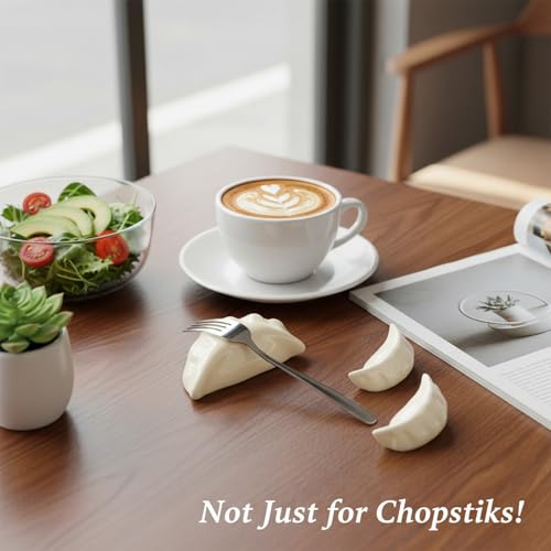 Supports de baguettes en céramique design blanc Hemoton - Set de table et repose-couverts