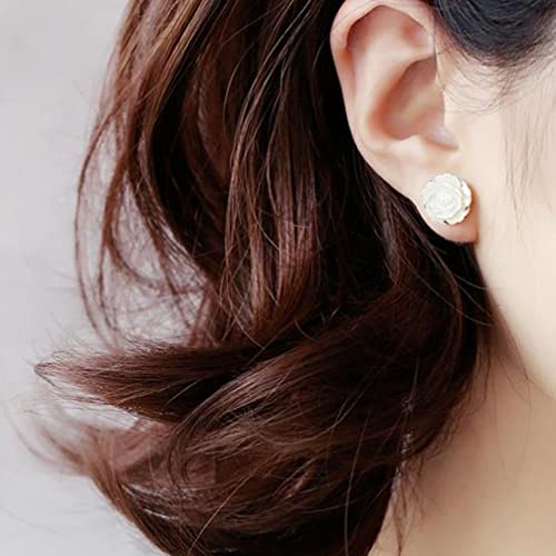 Boucles d'oreilles rose et puces florales chic de qualité supérieure