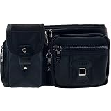 Siegberger Hüfttasche Bauchtasche mit 6 Fächern Handyfach Flaschennetz wasserdicht - Gürteltasche ideal für Reise, Urlaub, Wanderung