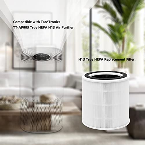 Ap005 Replacement Filter, Compatible With Tao Tronics Tt-Ap005 Air Purifier, 3-In-1 Pre-Filter, H13 Grade True Hepa And Activated Carbon Filter Set #TOP2