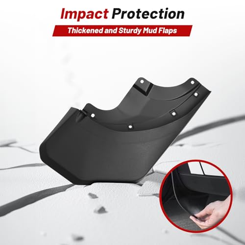 Image of Sunsdrew Mud Flaps for 2025 2024 Toyota Land Cruiser Fender Accessories,All Weather Guard Splash Land Cruiser Mudguards,No-Drill Front&Rear 4PCS Mudflaps Set with Hardware
