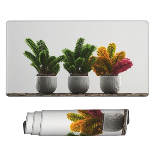 Tapis de souris grand format plante tropicale pour embellir votre espace télétravail