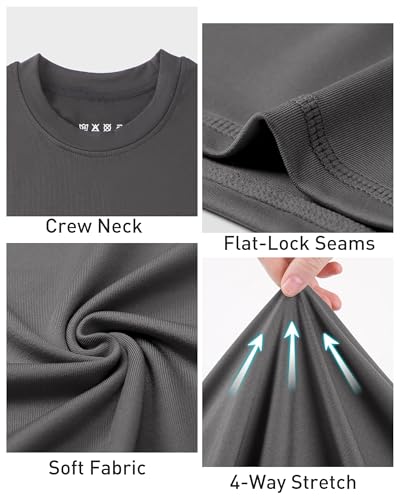 Boys Sleeveless Compression Shirt, Youth Football Athletic Tank Top, Kids Quick Dry Undershirt for Basketball Sports3