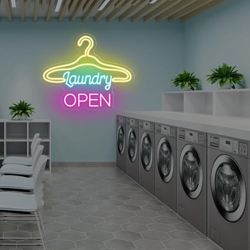 Image of Laundry Neon Sign Laundromat Led Light Lightlaunderette Wall Art