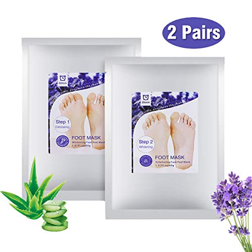 Foot Peeling Mask, Upgraded Baby Feet Mask Socks for Callus Remover Soft Smooth Touch Skin, Exfoliation Foot Peel Mask Booties 2 Packs for Men and Women