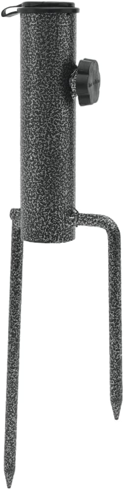 vidaXL Parasol Stands with Spikes 2 Pcs, Patio Umbrella Stand, Beach Umbrella Anchor for Outdoor Garden, 3.5"x13.8" Galvanized Steel