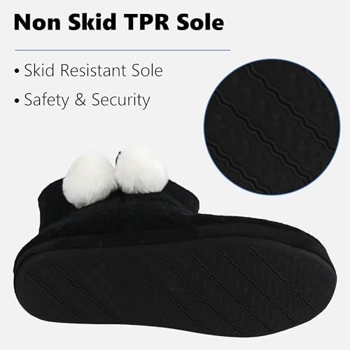 Forfoot Slippers Womens Indoor Slipper Boots for Ladies Girls with Knitted Upper and Bow3