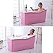 ZSLLO Bañera Bañera Plegable Bañera de baño para Adultos Bañera de plástico...
