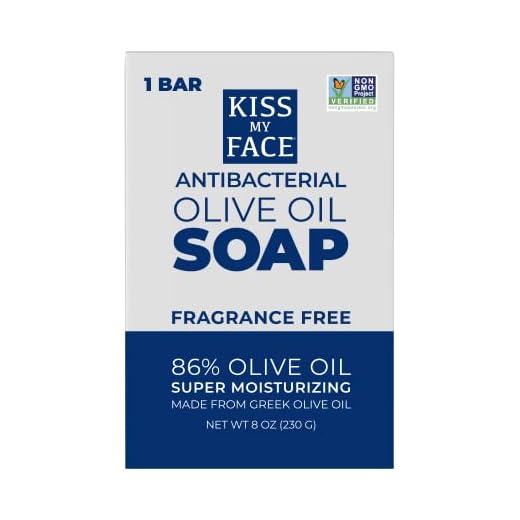 Kiss My Face Antibacterial Fragrance Free Bar Soap, Balanced Moisturizing Cleanse, With Added Anti-Bacterial Support, Cruelty Free Vegan Soap, Palm Oil Free, 8 Oz Bar (Packaging May Vary)