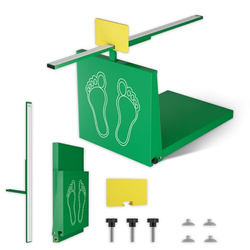 Hrokz Foldable Metal Sit and Reach Box with Height Adjustable Scale, Green
