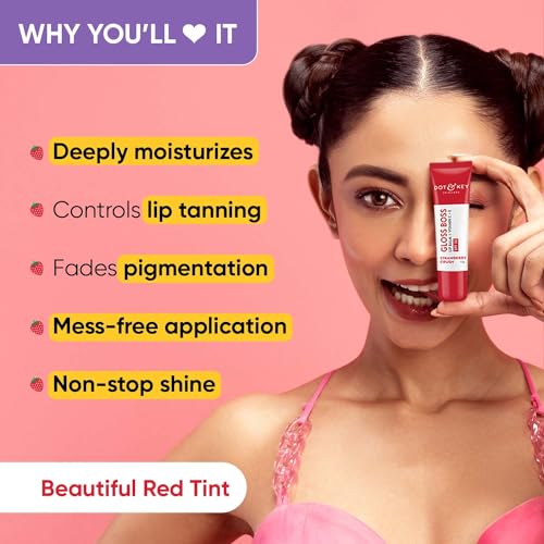 Dot & Key Strawberry Lip Balm (12gm) for Moisturization | Soft and Naturally Pink Lips |Tinted Lip Balm with SPF 30 & Vitamin C + E | Fades Lip... - Image 4