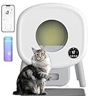 Automatic Litter Box-Robot for Multiple Cats, 110L Self-Cleaning Cat Litter Box, Large Electric Kitty Litter Box-APP Control, Odor-Free, Liner & Litter Mat & Aromatherapy Box