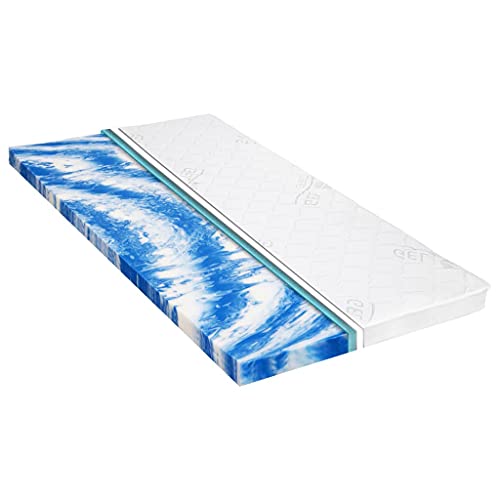 KTHLBRH Sobrecolchón Topper de Espuma de Gel para Alivio de Presión y Confort Nocturno 120x200 cm Espuma de Gel 7 cm