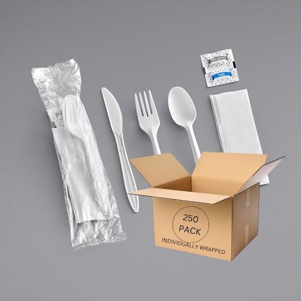 Disposable cutlery set 6 in 1 (250)