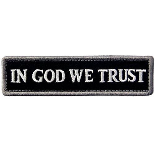 Wij vertrouwen in god tactisch geborduurde patch met klittenbandsluiting