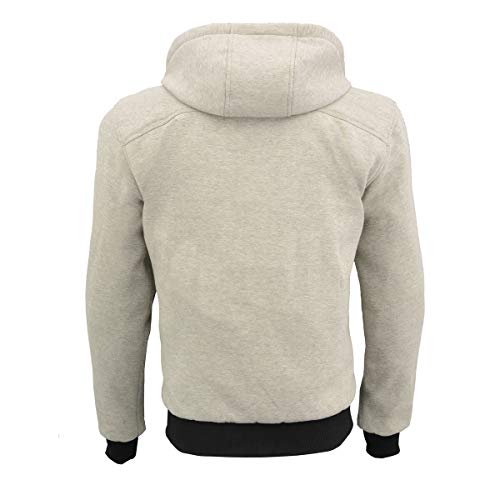 Image of Milwaukee Performance MPM1788 Men's Silver CE Approved Removable Armored Hoodie with Aramid By Dupont (4X-Large)